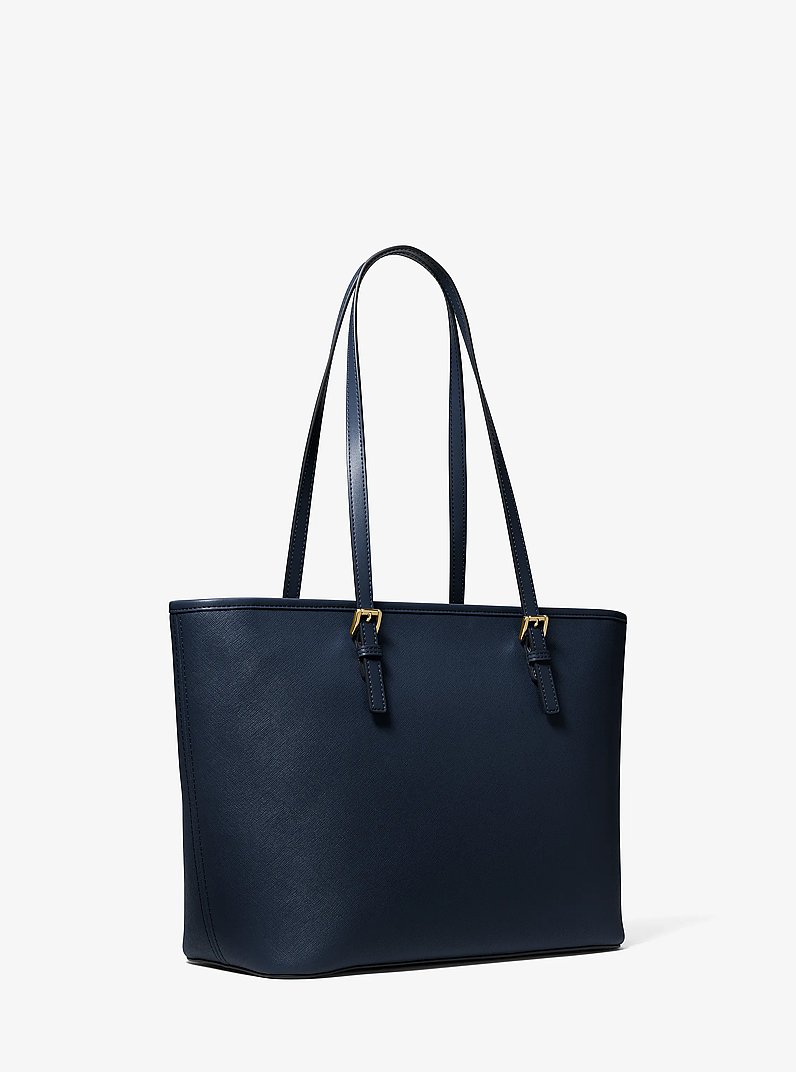 Bolso tote Jet Set de piel saffiano con adorno in AZUL MARINO | Michael Kors