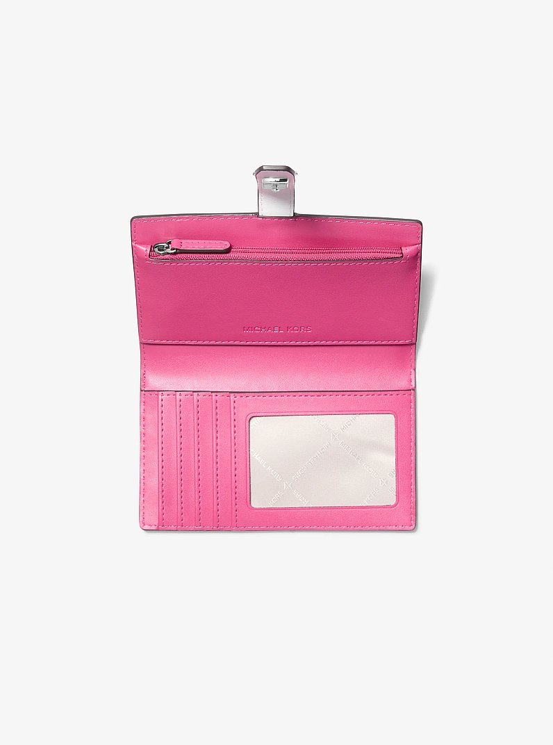 Greenwich Medium Signature Logo Wallet in DRAGONFRUIT | Michael Kors