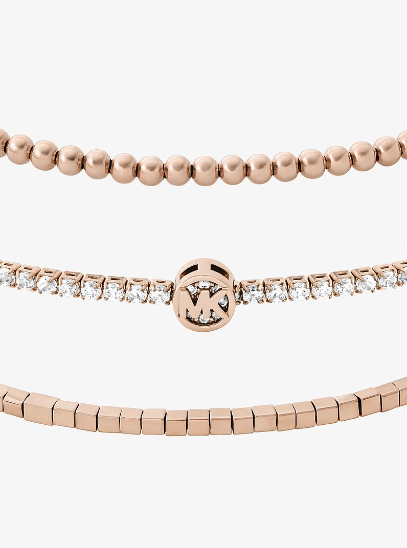 Ensemble-cadeau de bracelets 3 pi&egrave;ces in OR ROSE | Michael Kors