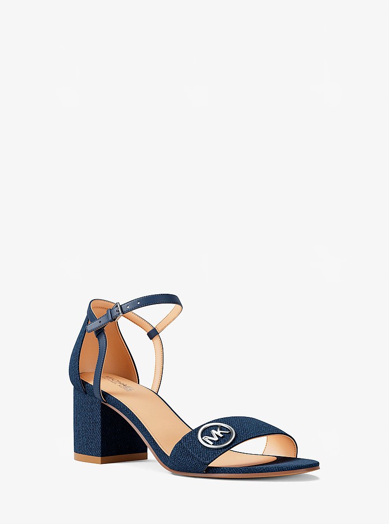 Sandale Hannah aus Denim mit Blockabsatz in [3778] | Michael Kors