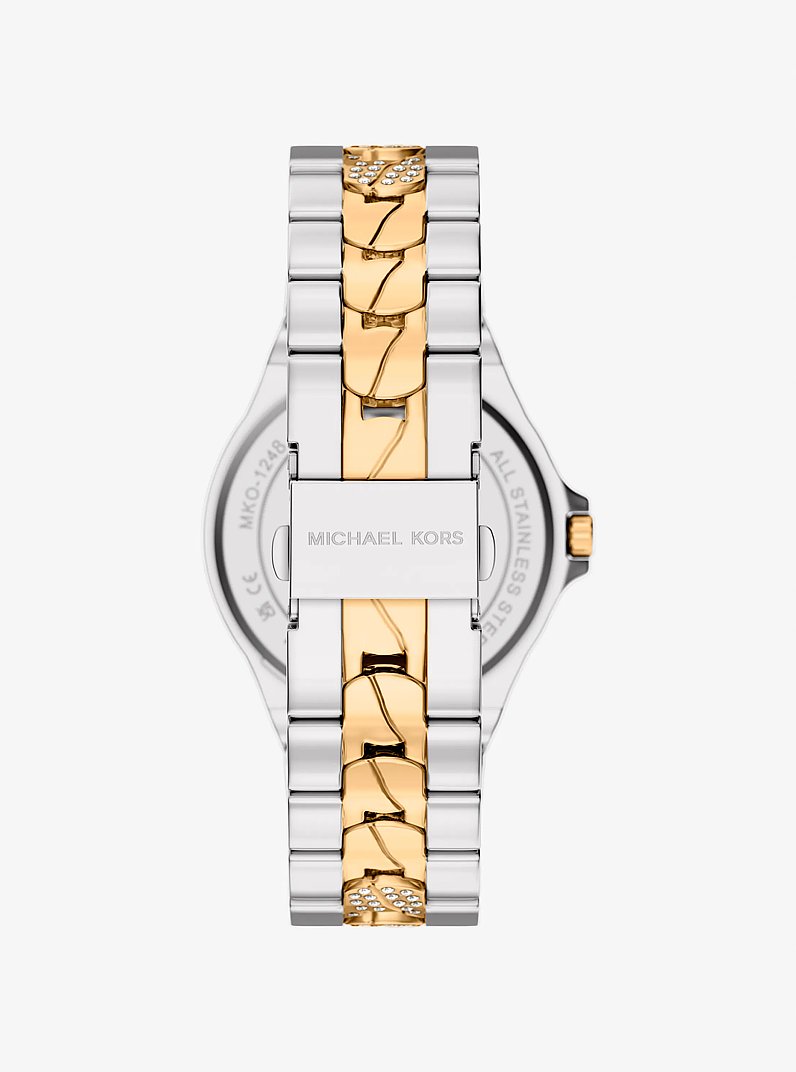 Lennox Pav&eacute; Two-Tone Watch in TWO TONE | Michael Kors