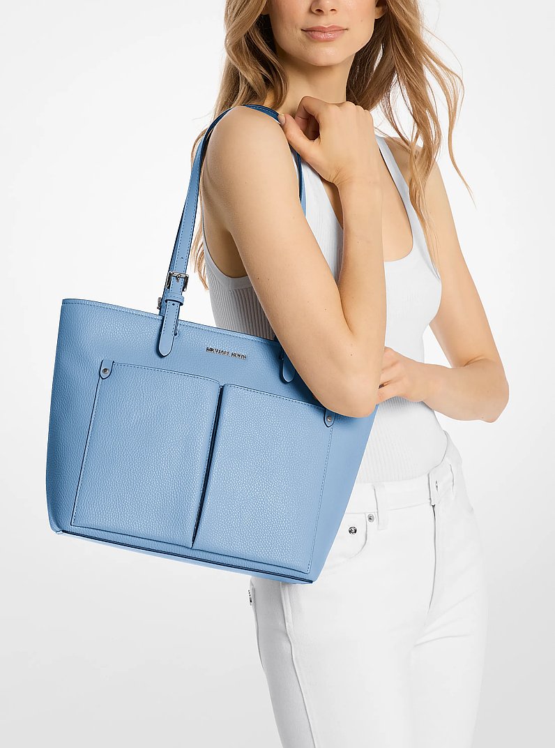 Bolso tote Jet Set mediano con bolsillo in CELESTE CLARO | Michael Kors