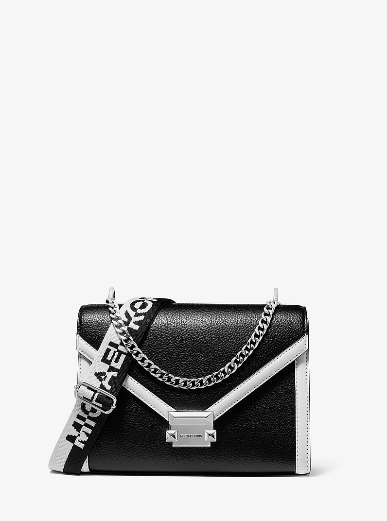 Whitney Medium Two-Tone Shoulder Bag in BLACK COMBO | Michael Kors
