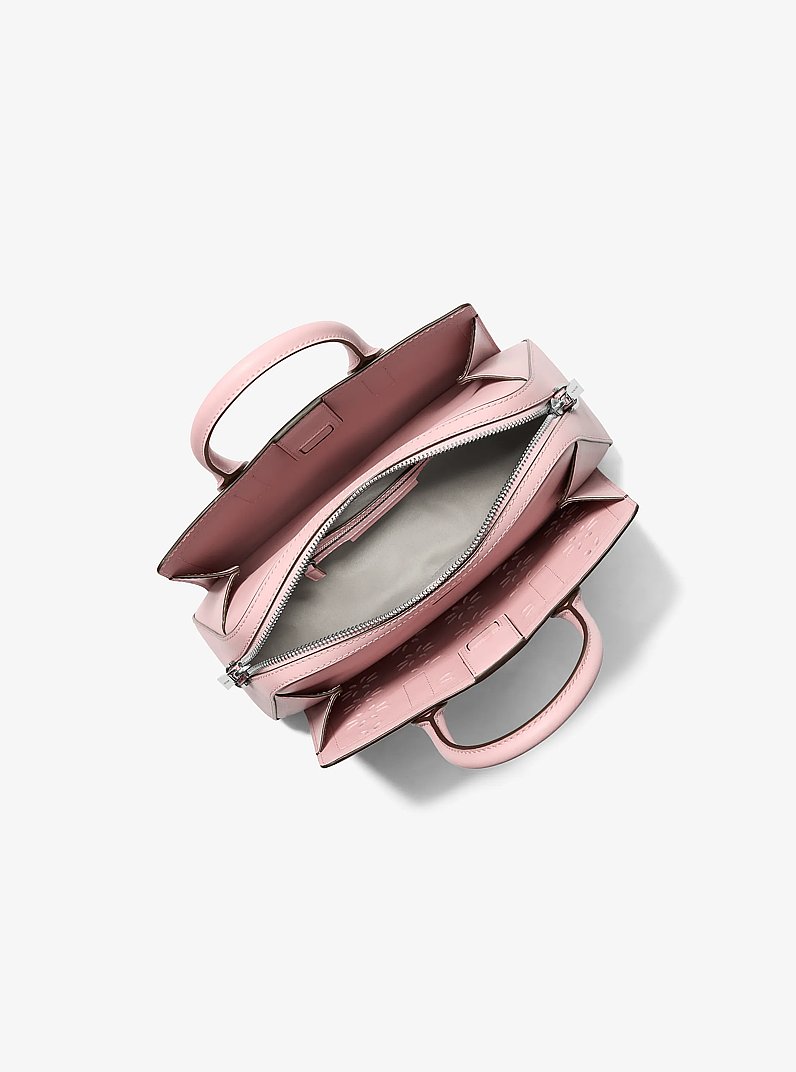 Tas Laila van lasergesneden leer met versiering, klein in ZACHTROZE | Michael Kors