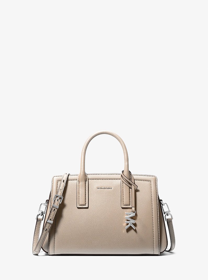 Laila Small Leather Satchel in LIGHT SAND | Michael Kors