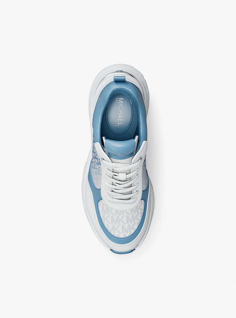 Katrina Mixed-Media Trainer in LIGHT SKY | Michael Kors