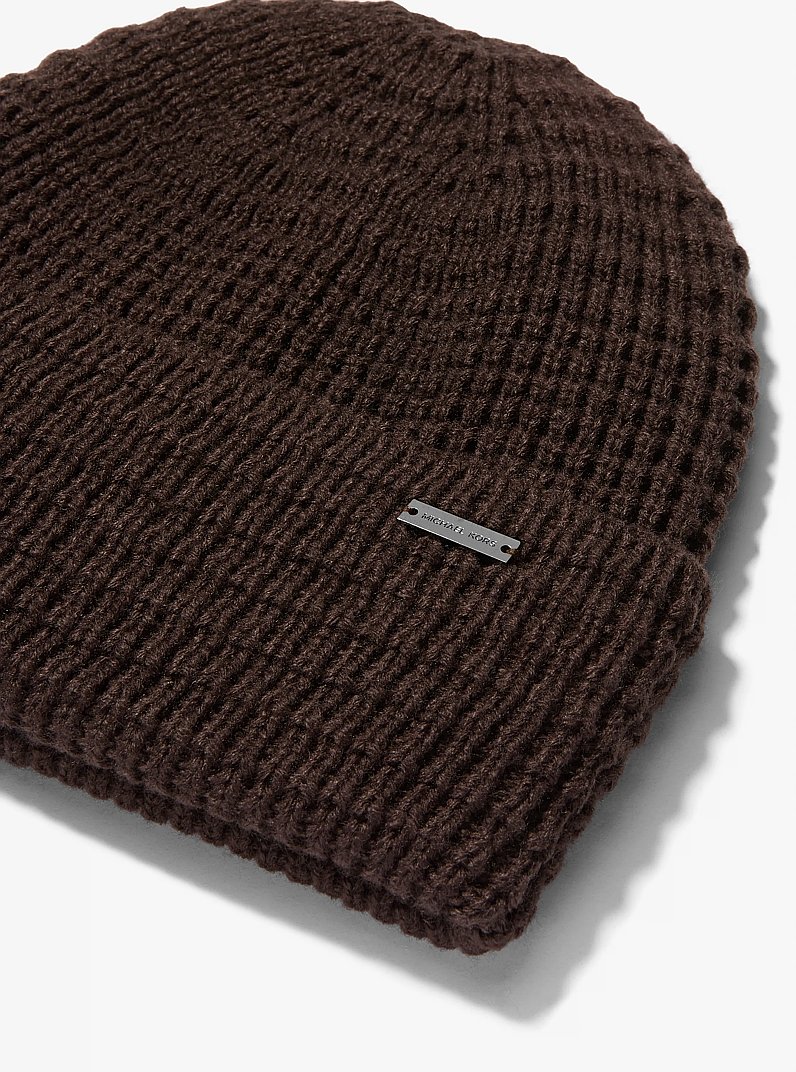Textured Knit Beanie in CHOCOLATE | Michael Kors