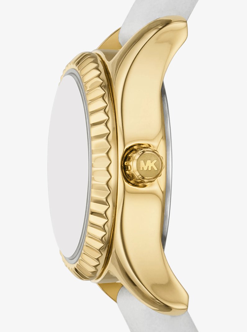 Micro Lexington Leather Watch in OPTIC WHITE | Michael Kors