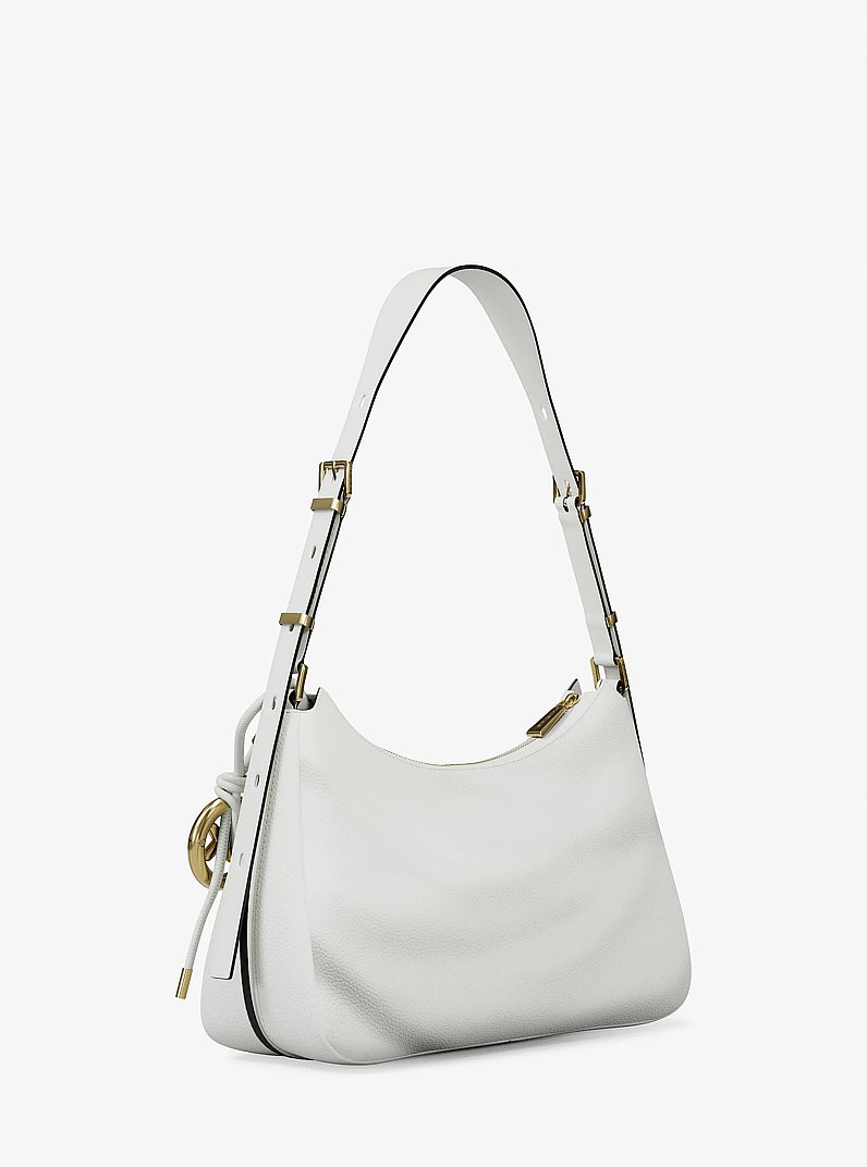Borsa a spalla Nolita media in pelle martellata in GUSCIO D'UOVO | Michael Kors