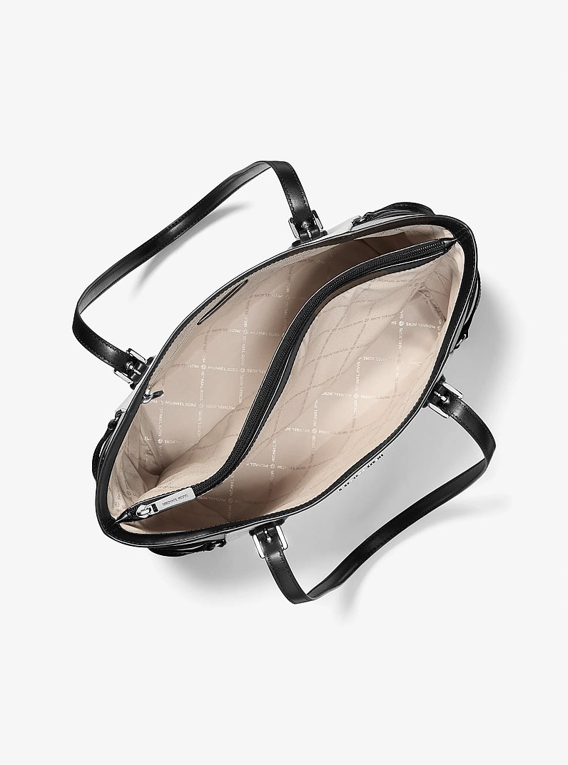 Bolso tote Voyager grande de bloques de color con logotipo de la marca in BLANCO INTENSO MULTICOLOR | Michael Kors