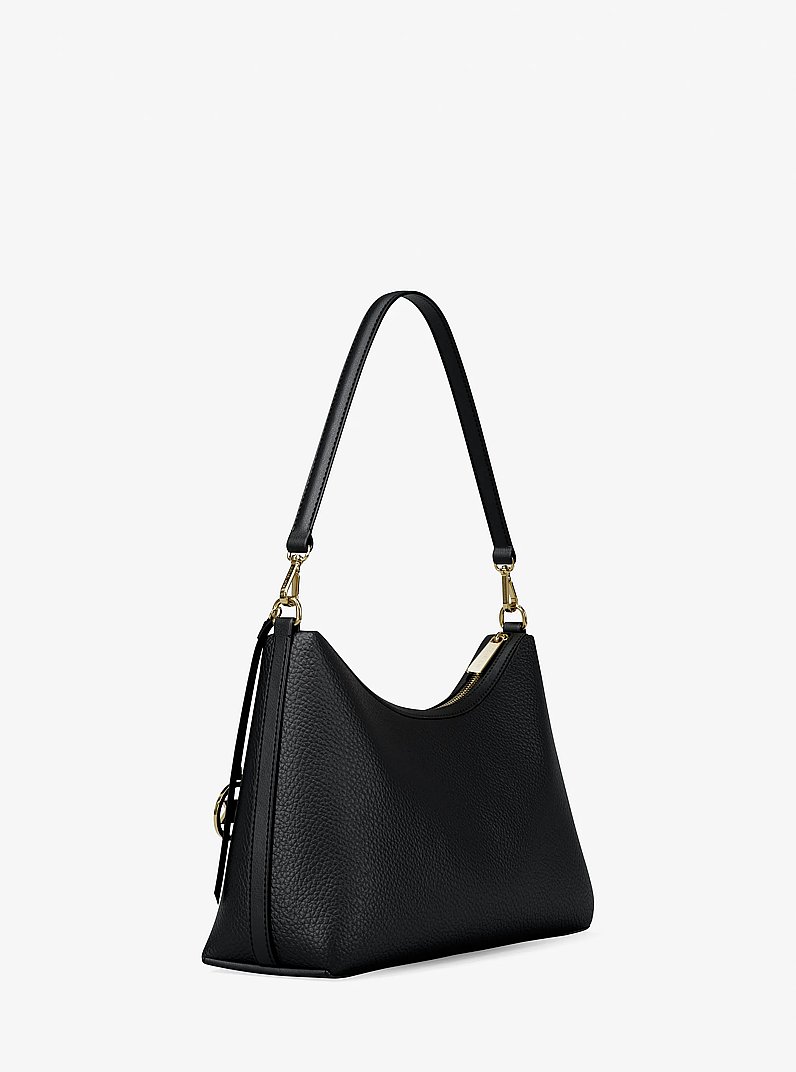 Sammy Medium Pebbled Leather Convertible Shoulder Bag in BLACK | Michael Kors