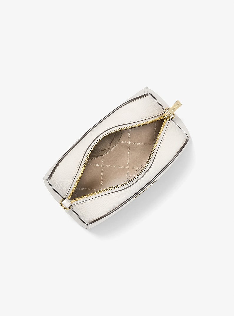 Ashton Extra-Small Heart Embellished Strap Camera Crossbody Bag in LT CREAM | Michael Kors