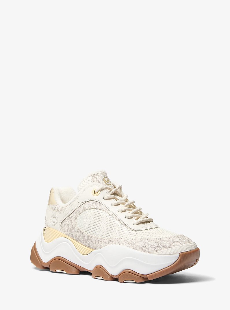 Atlas Signature Logo and Mesh Trainer in VAN/CREAM | Michael Kors