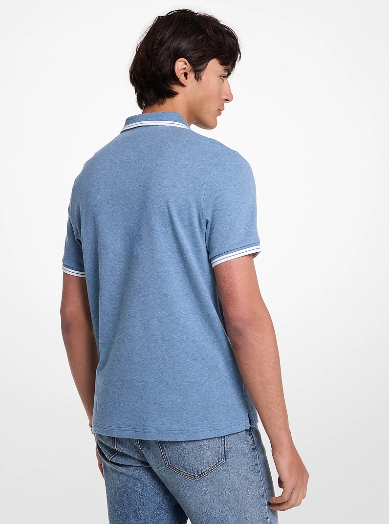 Greenwich Cotton Polo Shirt in DK CHMB HTHR | Michael Kors