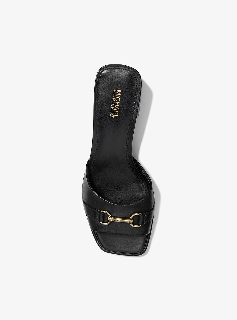 Carson Leather Mule in BLACK | Michael Kors