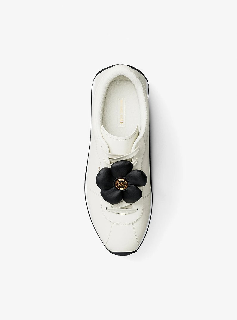 Rhodes Floral Embellished Trainer in EGGSHELL | Michael Kors