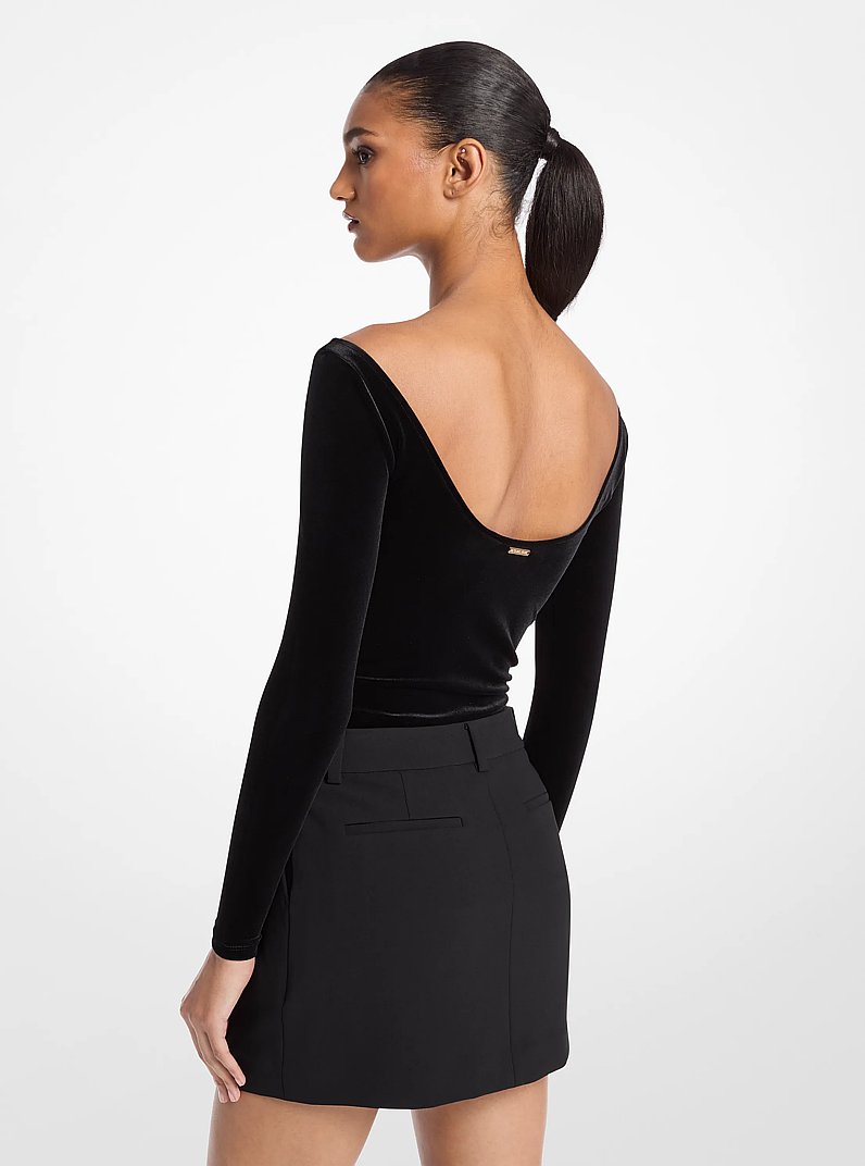 Combinaison en velours extensible in NOIR | Michael Kors