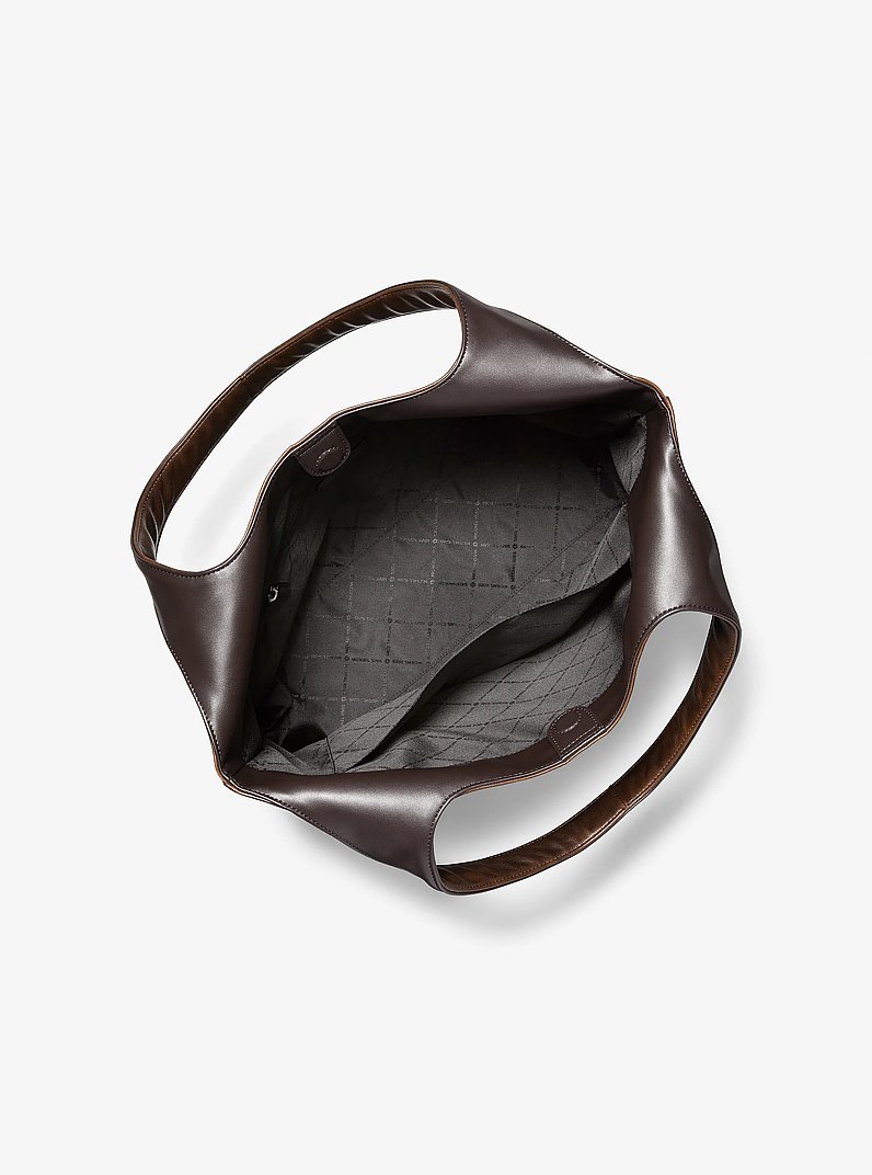 Cooper Burnished Tote Bag in CHOCOLATE | Michael Kors