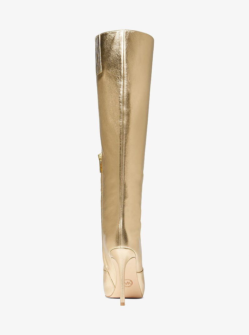 Rue Metallic Leather Knee Boot