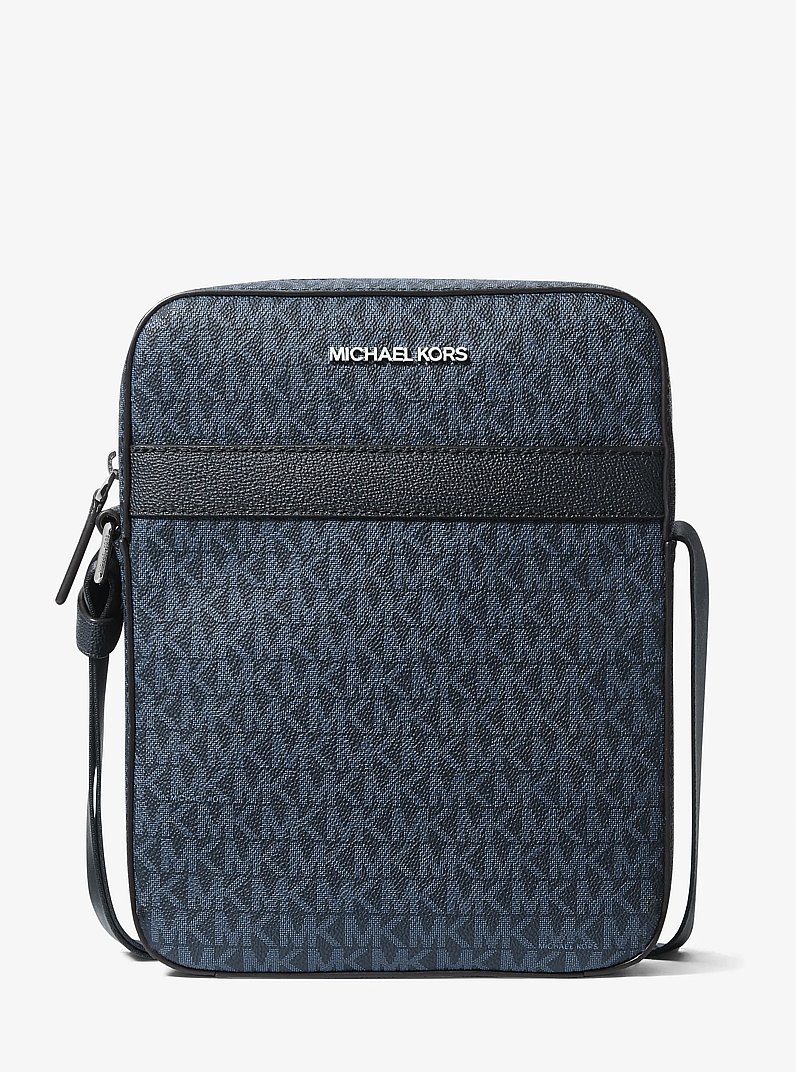 Cooper Signature Logo Flight Bag in ADML/PL BLUE | Michael Kors