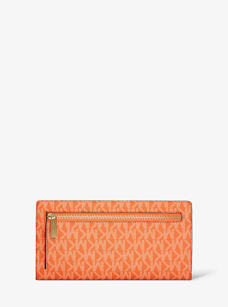 Carson Large Signature Logo Wallet in RED CLAY | Michael Kors