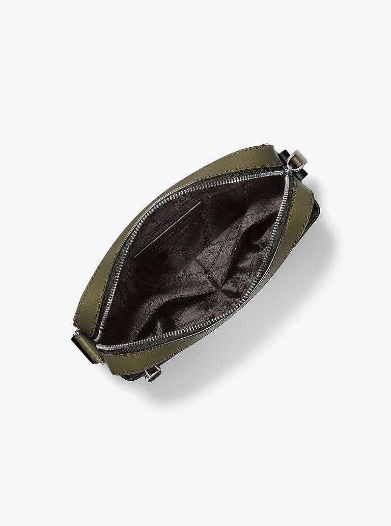 Borsa utility a tracolla Hudson in pelle martellata in OLIVA | Michael Kors