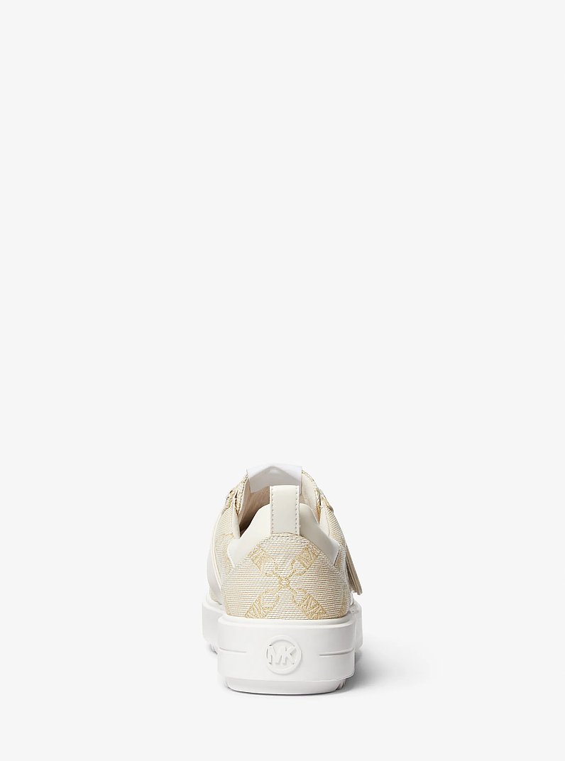 Emmett Embellished Metallic Empire Logo Jacquard Trainer