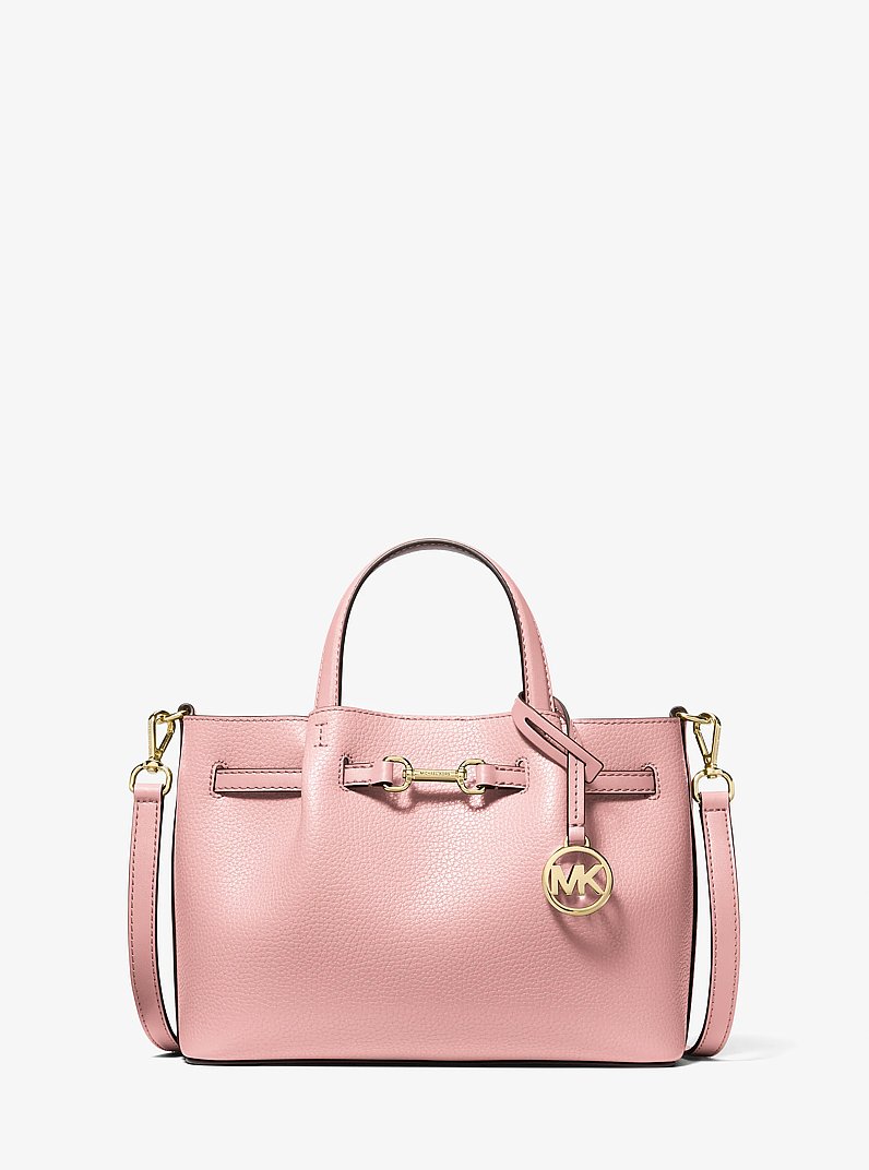 Carson Small Pebbled Leather Satchel in POWDER BLUSH | Michael Kors