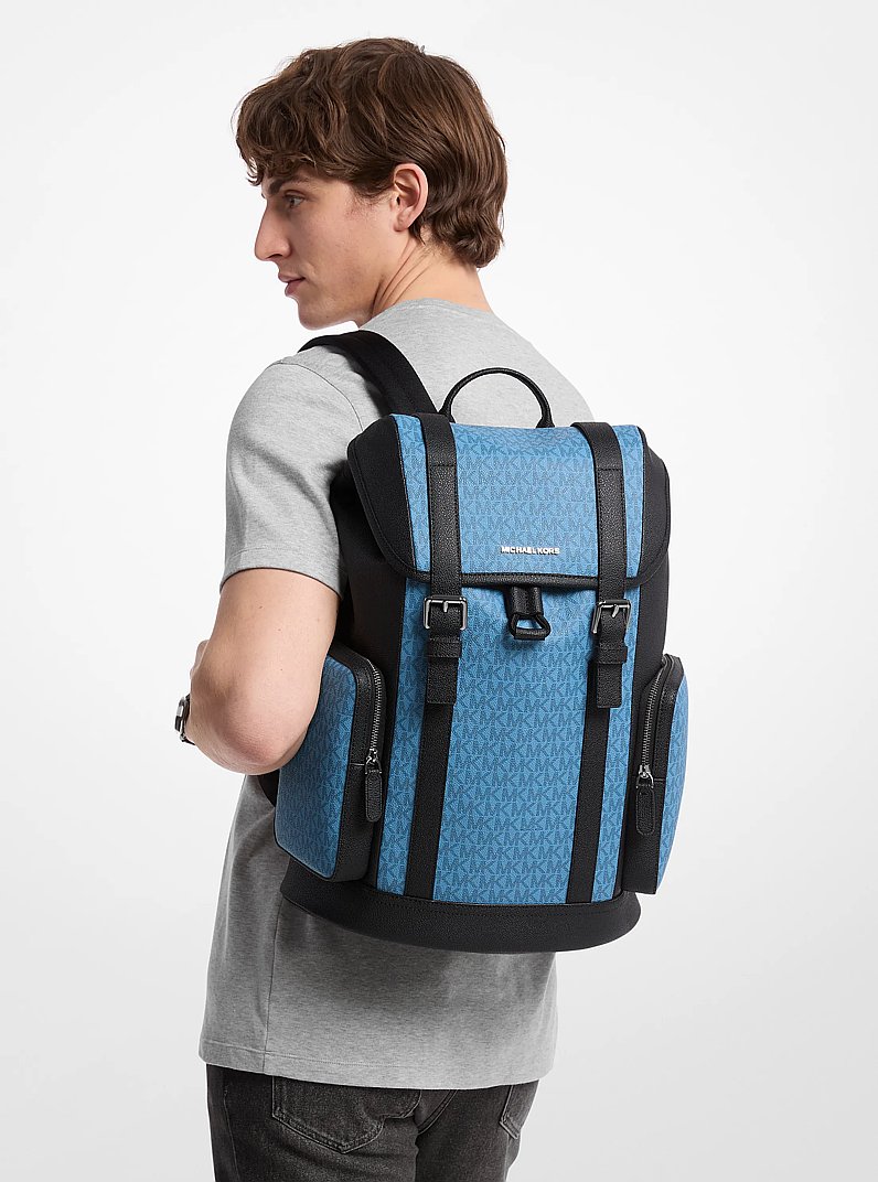 Hudson Signature Logo Backpack in IMPERIAL BLUE | Michael Kors
