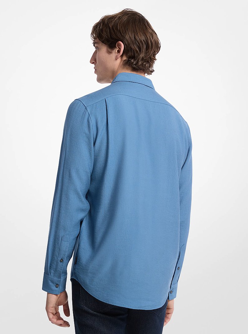 Classic Fit Woven Shirt in STEEL BLUE | Michael Kors