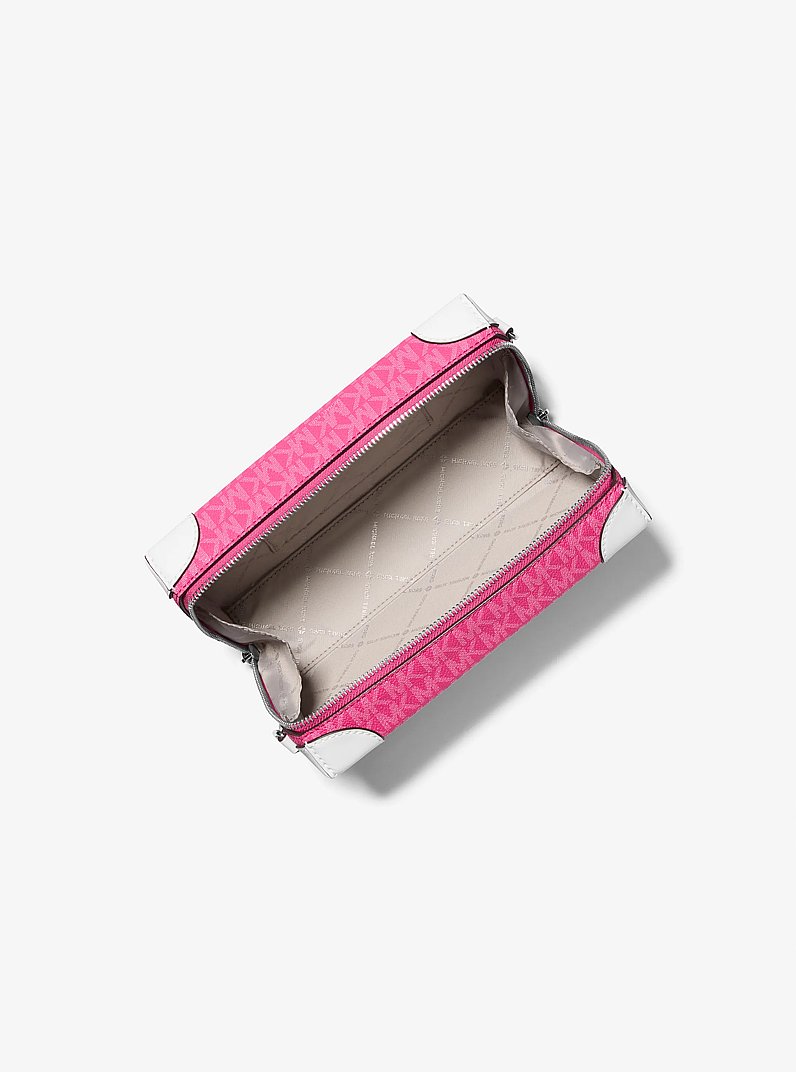 Jeanie Small Embellished Signature Logo Crossbody Bag in DRAGONFRUIT | Michael Kors