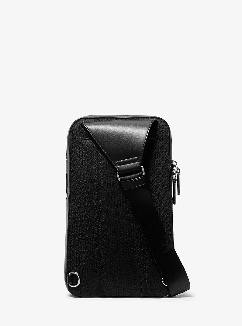 Cooper Commuter Logo Sling Pack in BLACK | Michael Kors