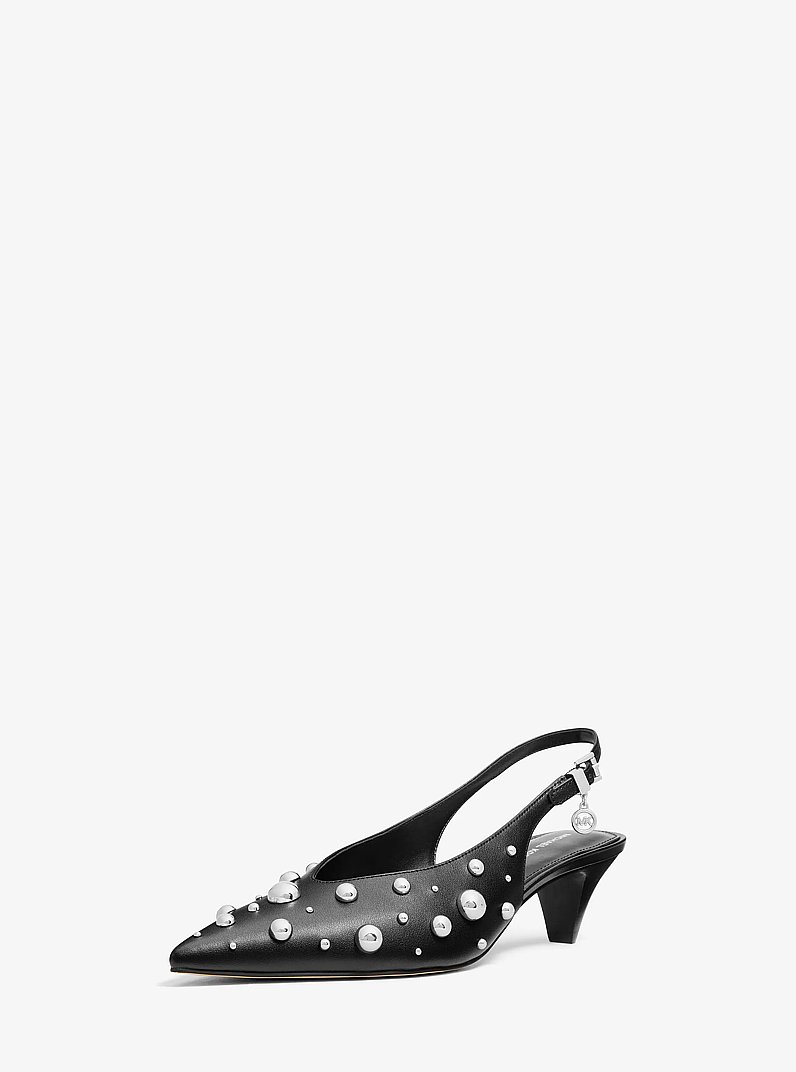 D&eacute;collet&eacute; slingback Tonya con borchie in NERO | Michael Kors