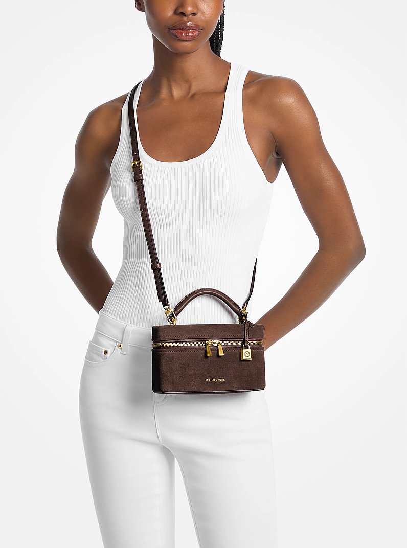 Borsa a tracolla convertibile Jana extra-small in pelle in CIOCCOLATO | Michael Kors