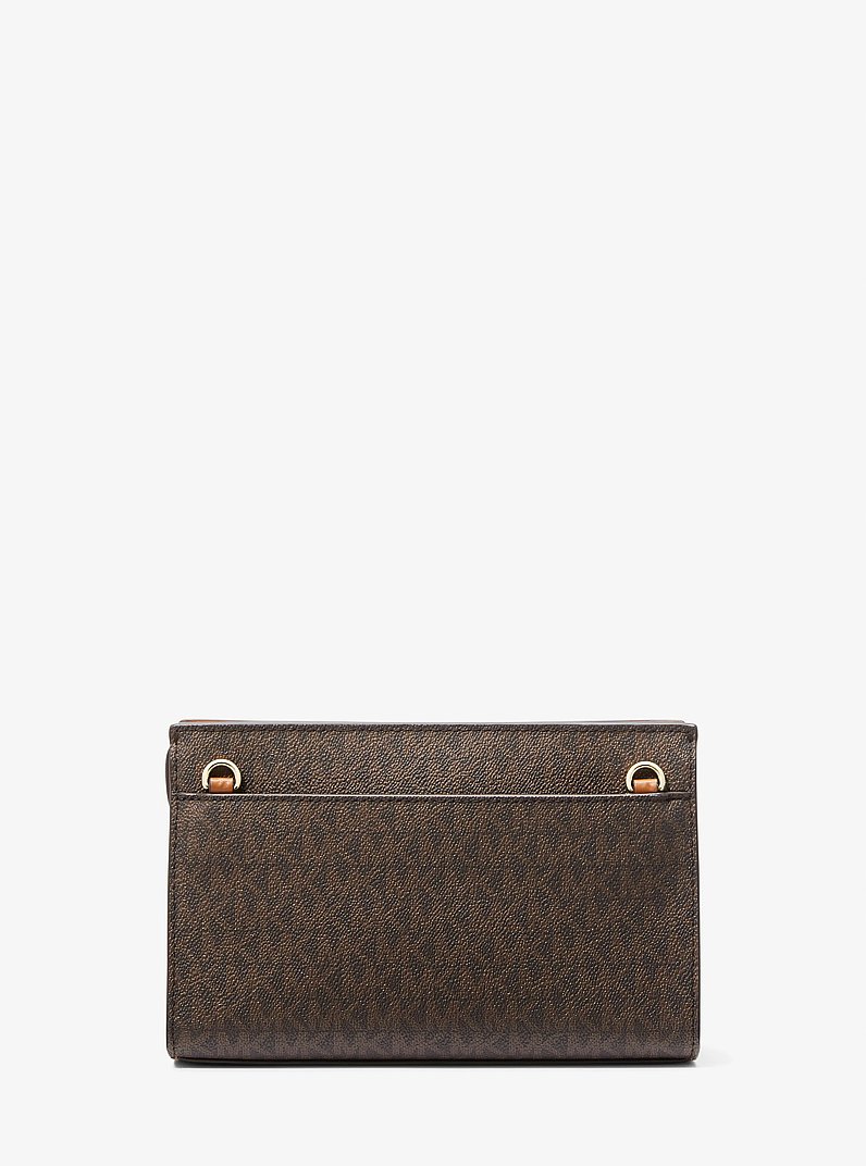 Valerie Medium Logo Crossbody Bag in BRN/ACORN | Michael Kors