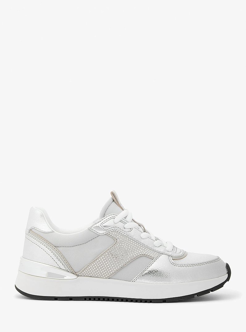 Remy Mixed-Media Trainer in SILVER MULTI | Michael Kors