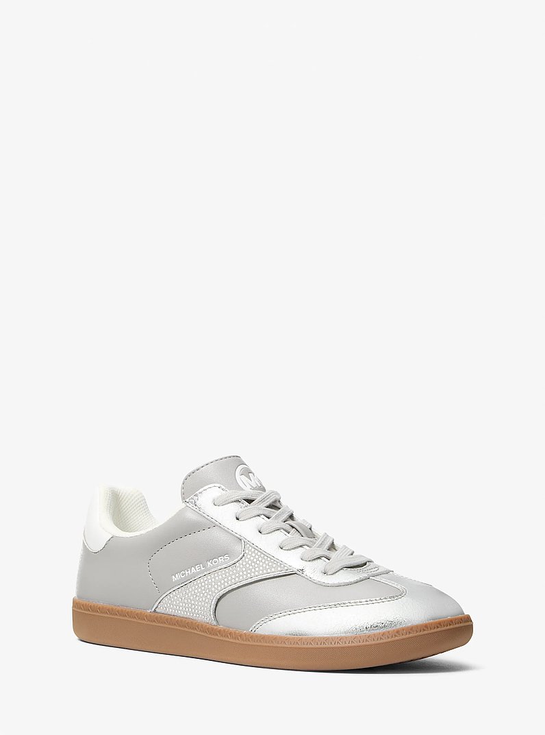 Benny Embellished Metallic Sneaker in SILVER MULTI | Michael Kors
