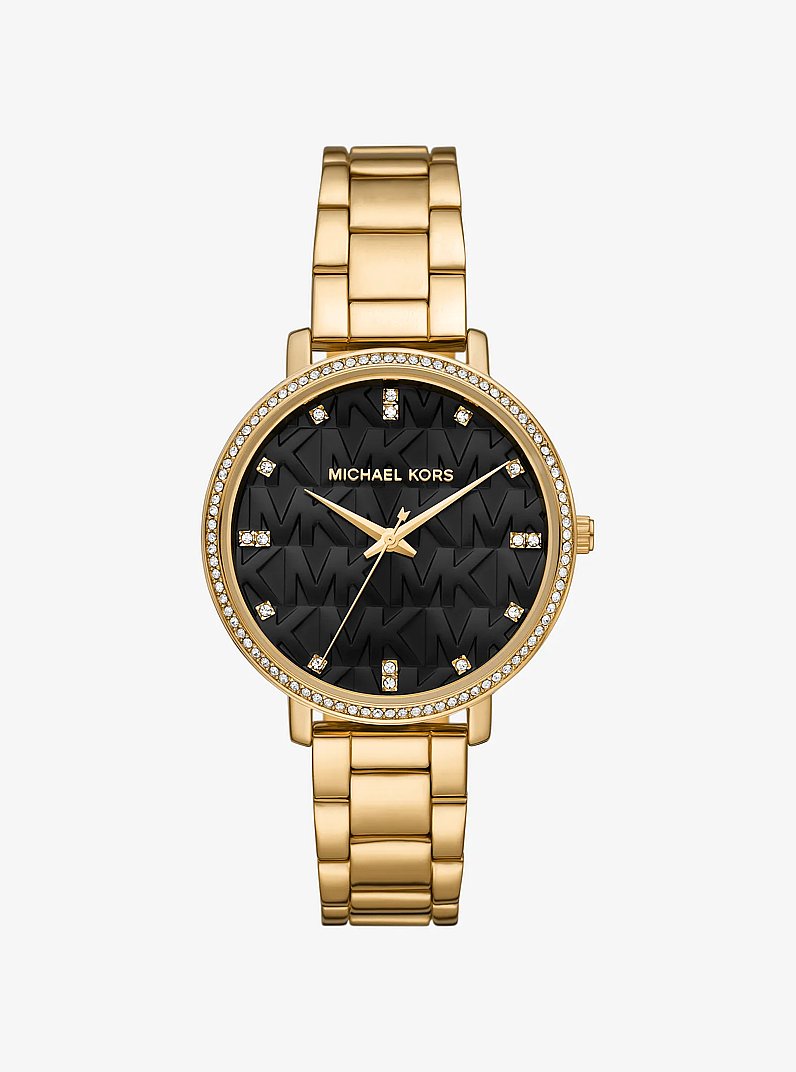 Orologio Pyper tonalit&agrave; oro con pav&eacute; in ORO | Michael Kors