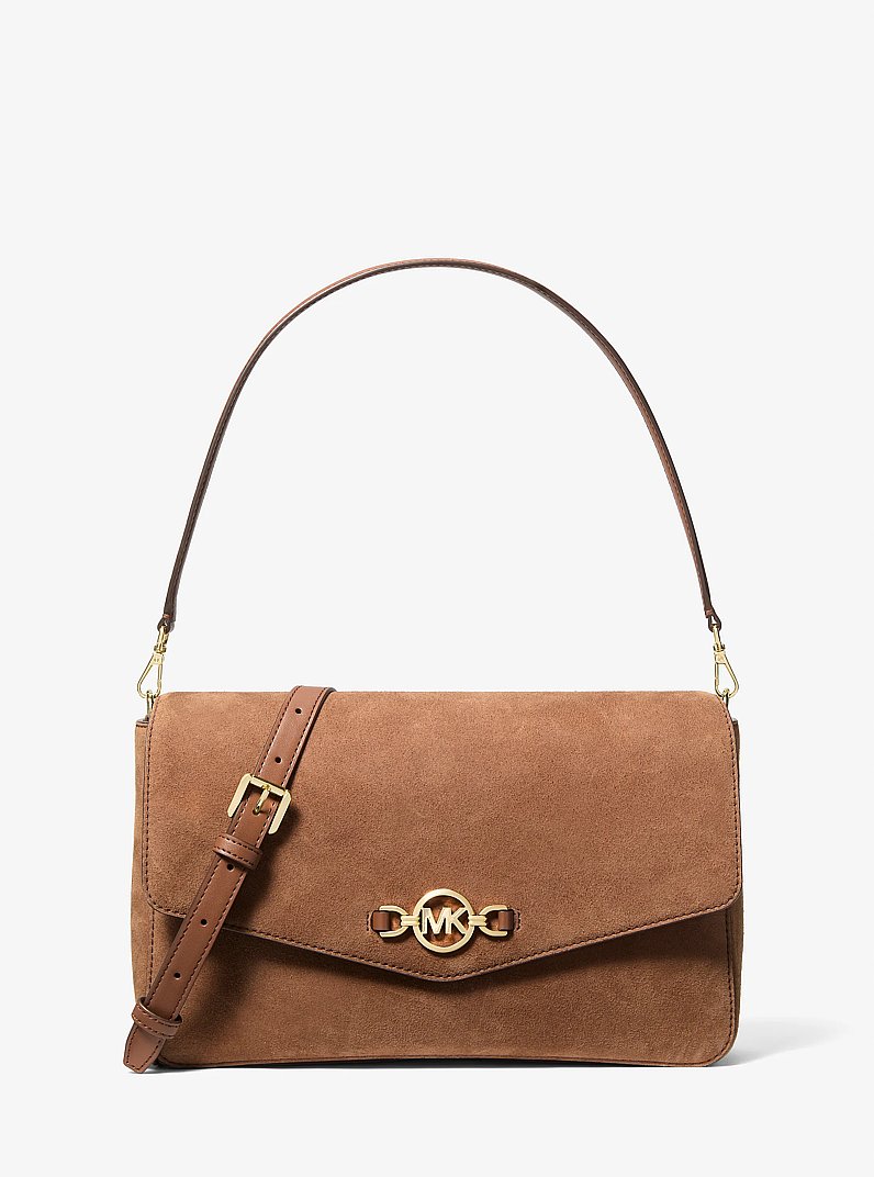 Kacey Large Convertible Crossbody Bag in LUGGAGE | Michael Kors