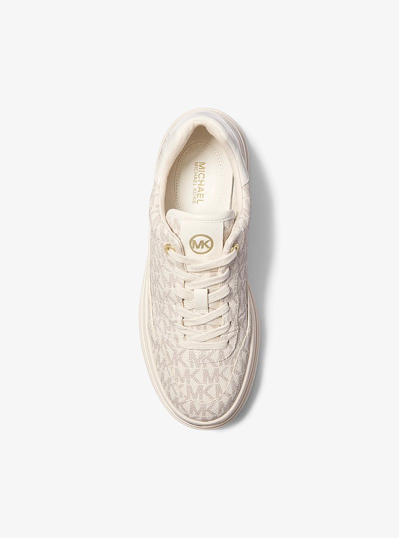 Hayes Signature Logo Platform Sneaker in VANILLA | Michael Kors