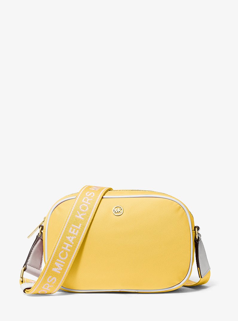 Jet Set Medium Nylon Camera Crossbody Bag in DAISY YELLOW | Michael Kors
