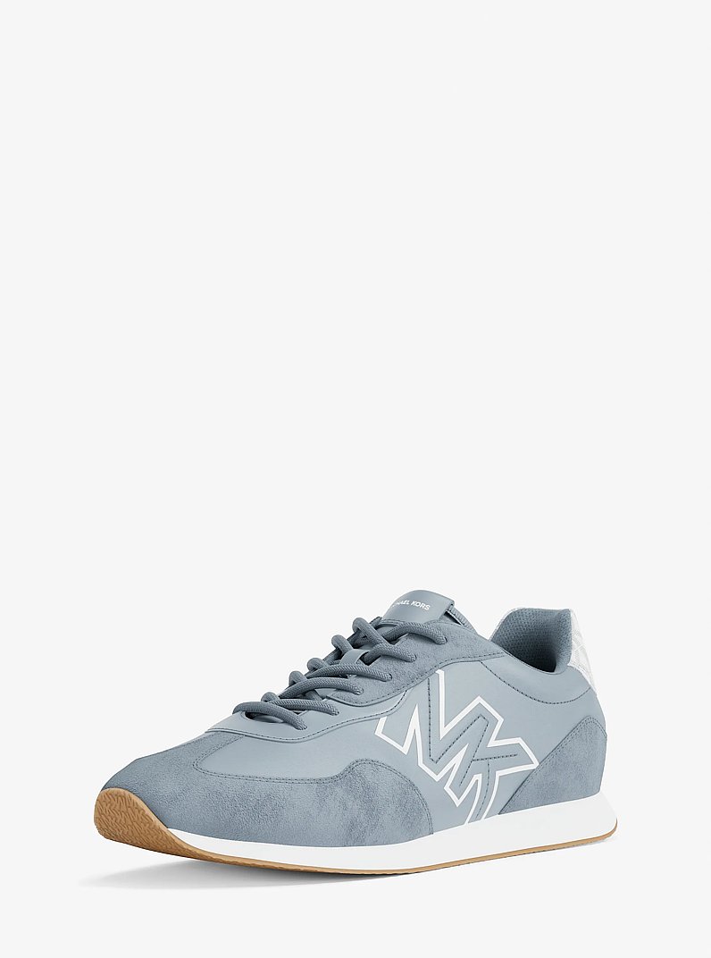 Essex Mixed-Media Trainer in PALE OCEAN | Michael Kors