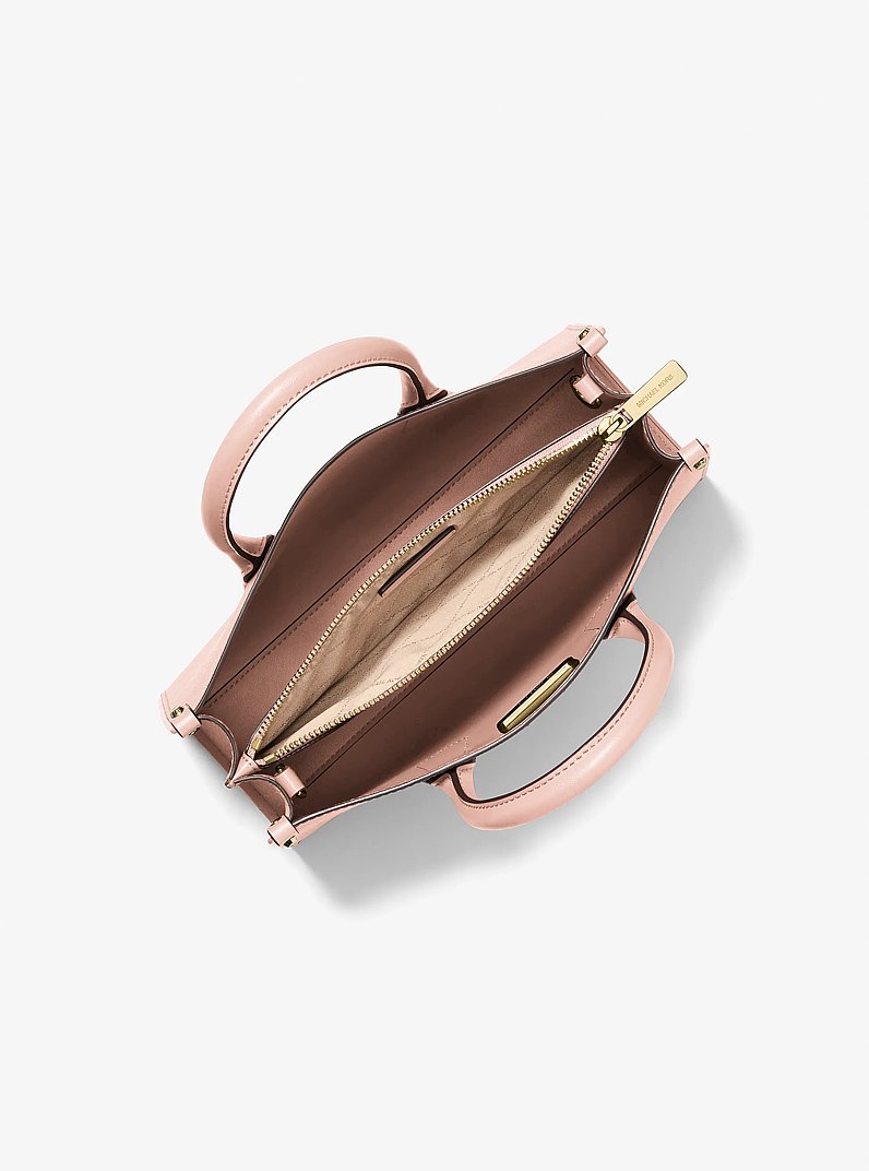 Borsa a tracolla convertibile Maple piccola in pelle Saffiano in ROSA TENUE | Michael Kors