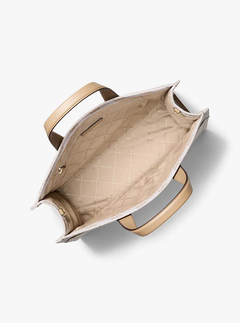 Shopper Gigi Large aus Jacquard mit Logomuster in KHAKI | Michael Kors