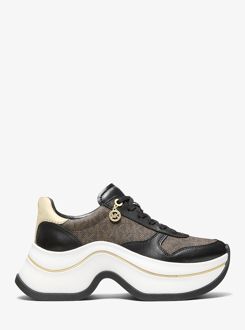 Sneaker Arla aus Leder und Wildleder in BRAUN | Michael Kors