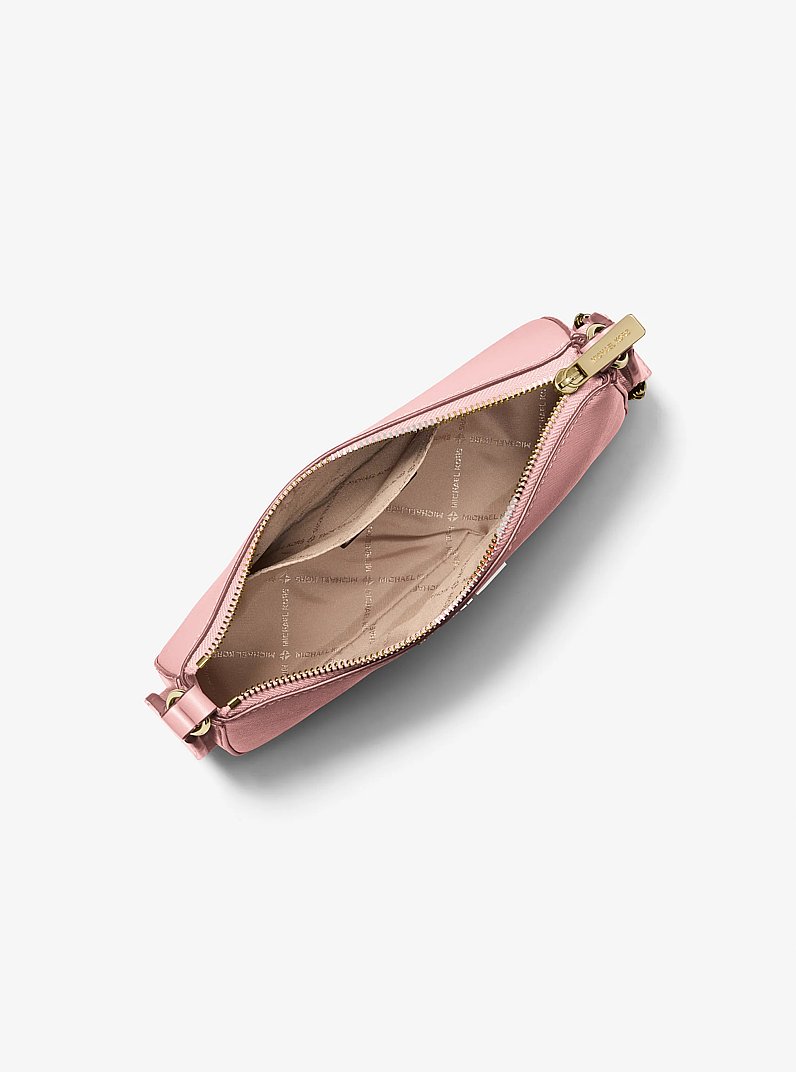 Jet Set Saffiano Leather Crossbody Bag with Case for Apple Airpods Pro in POWDER BLUSH | Michael Kors
