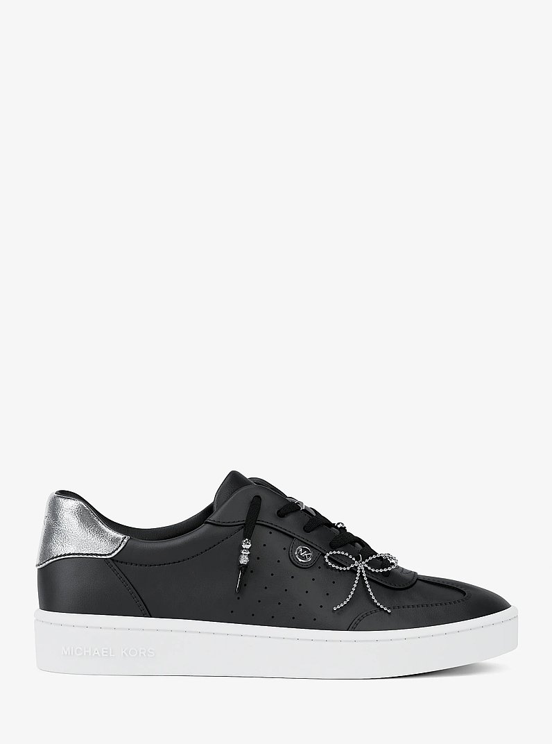 Zapatilla de piel con adornos Scotty in NEGRO | Michael Kors