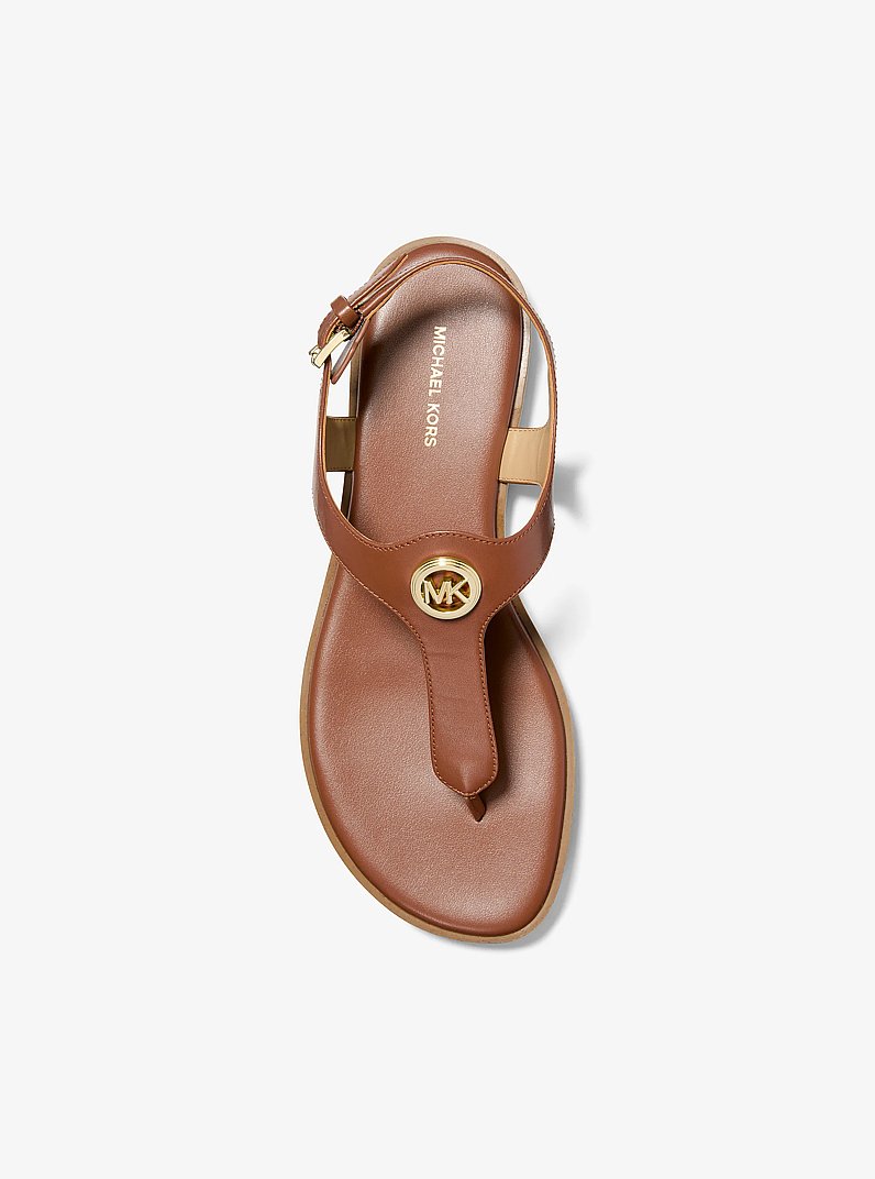 Sandalo infradito Val in pelle in CUOIO | Michael Kors