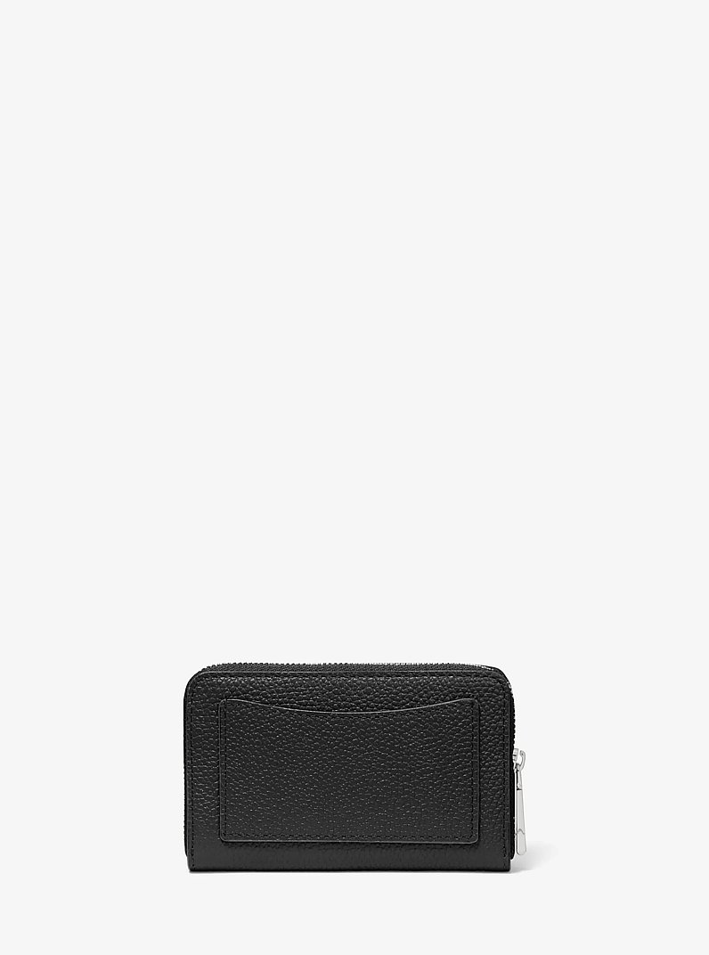 Cartera peque&ntilde;a de piel granulada in NEGRO | Michael Kors