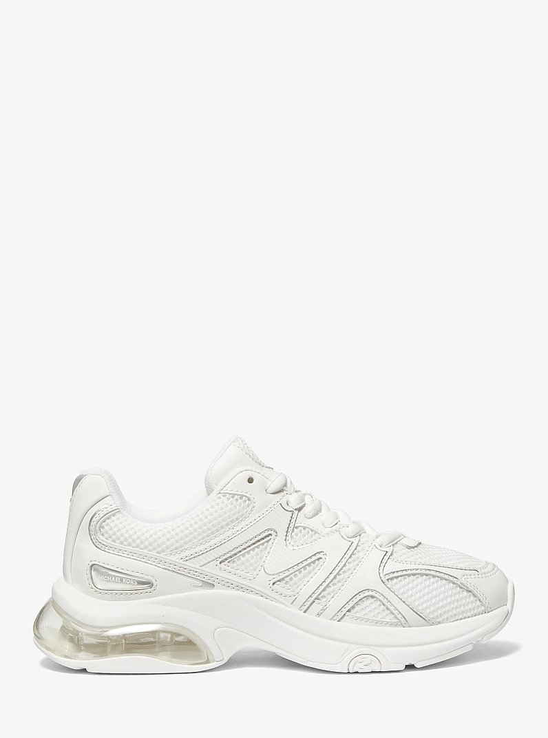 Kit Extreme Mesh and Leather Trainer in OPTIC WHITE | Michael Kors